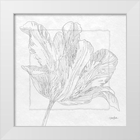 Tulipa 2 White Modern Wood Framed Art Print by Stimson, Diane