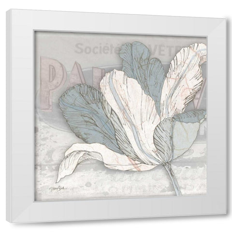 Saumur Fleur 1 White Modern Wood Framed Art Print by Stimson, Diane