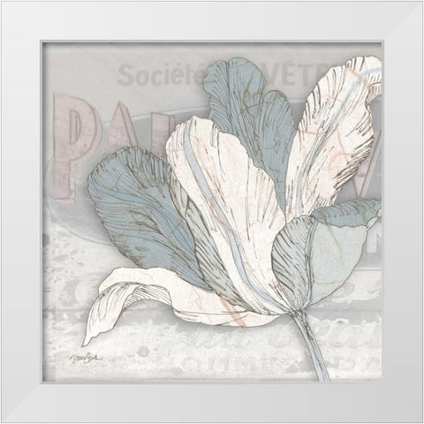 Saumur Fleur 1 White Modern Wood Framed Art Print by Stimson, Diane