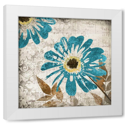 Flora Symphony 1 White Modern Wood Framed Art Print by Stimson, Diane