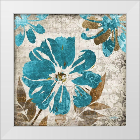 Flora Symphony 2 White Modern Wood Framed Art Print by Stimson, Diane