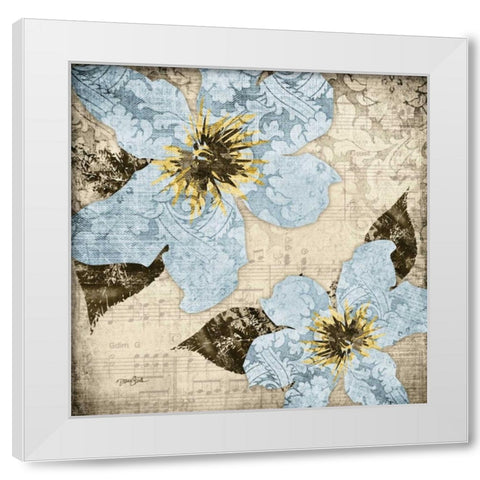 Flora Symphony 4 Blue White Modern Wood Framed Art Print by Stimson, Diane