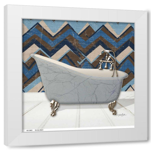 Geo Tub 1 White Modern Wood Framed Art Print by Stimson, Diane