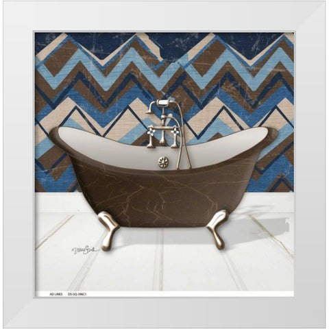 Geo Tub 2 White Modern Wood Framed Art Print by Stimson, Diane