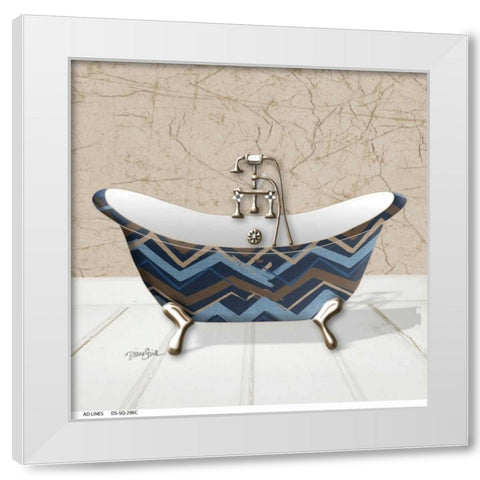 Chevron Tub 2 White Modern Wood Framed Art Print by Stimson, Diane