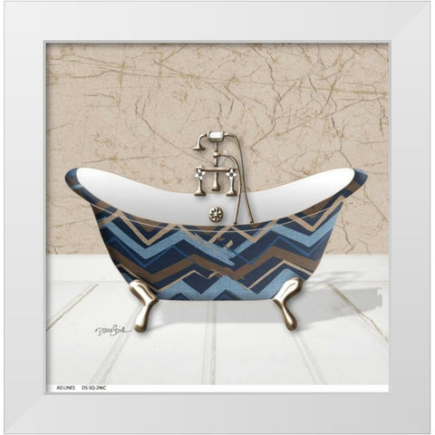 Chevron Tub 2 White Modern Wood Framed Art Print by Stimson, Diane