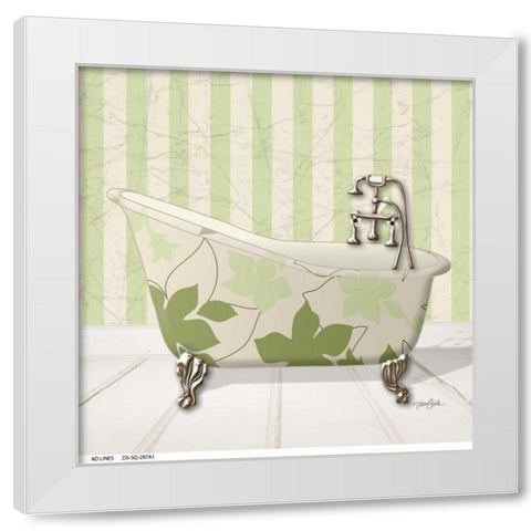 Fleur Tub 1 White Modern Wood Framed Art Print by Stimson, Diane