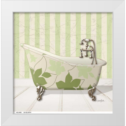 Fleur Tub 1 White Modern Wood Framed Art Print by Stimson, Diane