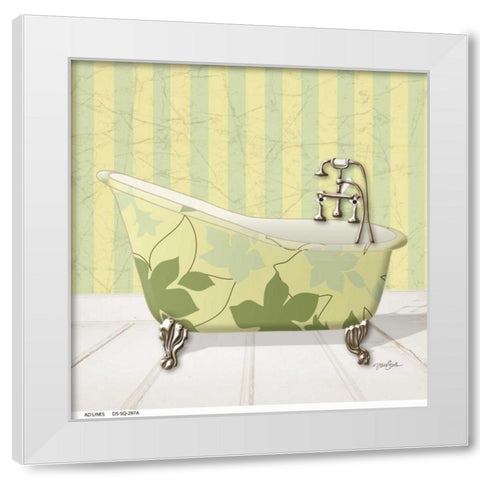 Fleur Tub 1 White Modern Wood Framed Art Print by Stimson, Diane