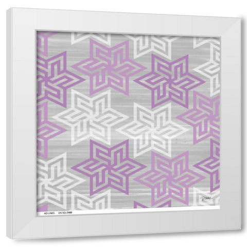 Orchid Star Links 2 White Modern Wood Framed Art Print by Stimson, Diane