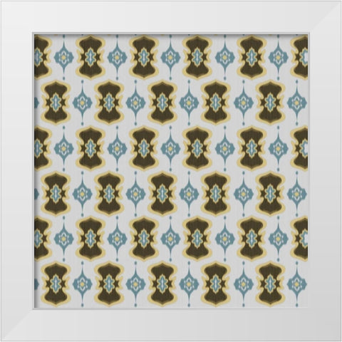 Geo Pattern 1 White Modern Wood Framed Art Print by Stimson, Diane