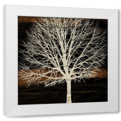 Night Tree White Modern Wood Framed Art Print by Stimson, Diane