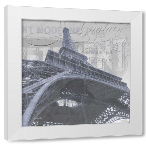 Saumur Eiffel White Modern Wood Framed Art Print by Stimson, Diane