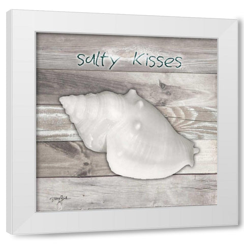 Salty Kisses White Modern Wood Framed Art Print by Stimson, Diane