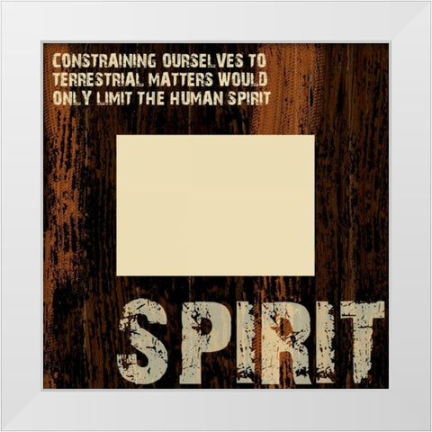 Spirit Grunge White Modern Wood Framed Art Print by Stimson, Diane