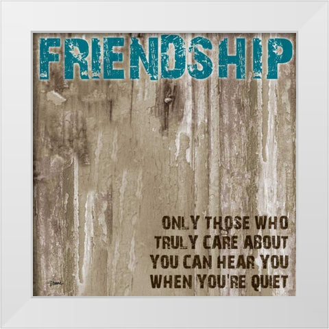 Friendship Grunge PF White Modern Wood Framed Art Print by Stimson, Diane