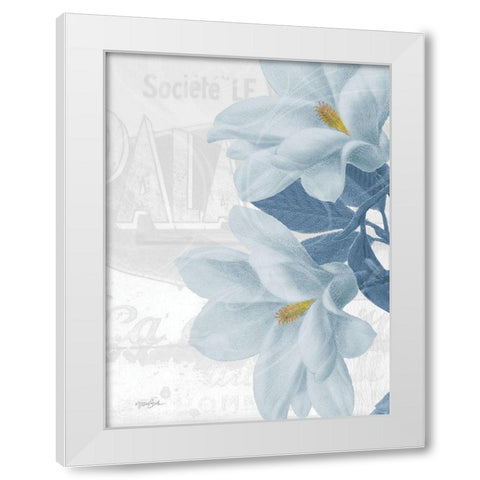 Magnolia Blues 2 White Modern Wood Framed Art Print by Stimson, Diane