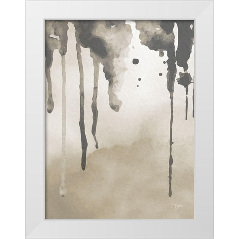 Neutral Abstract 1 White Modern Wood Framed Art Print by Stimson, Diane