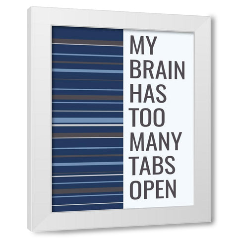 Brain Tabs White Modern Wood Framed Art Print by Stimson, Diane
