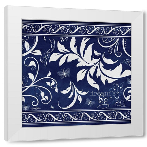 Dream Big White Modern Wood Framed Art Print by Stimson, Diane