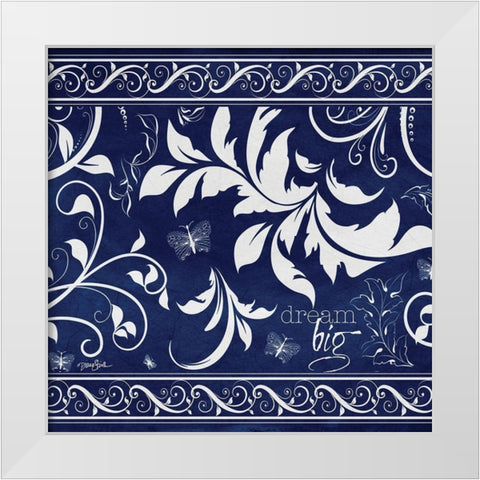 Dream Big White Modern Wood Framed Art Print by Stimson, Diane
