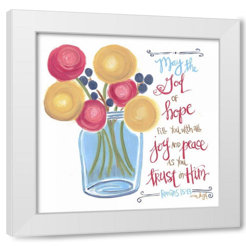 God Of Hope White Modern Wood Framed Art Print by Butson, Erin