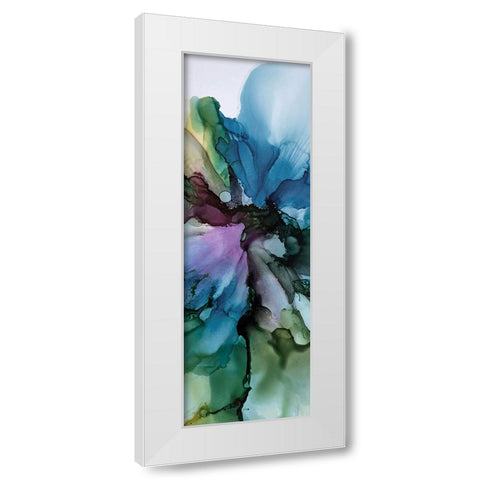 Vibrant Floral 1 White Modern Wood Framed Art Print by Debs, Emma Catherine