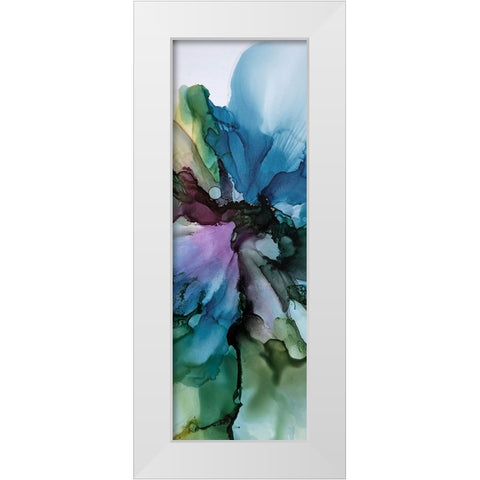 Vibrant Floral 1 White Modern Wood Framed Art Print by Debs, Emma Catherine