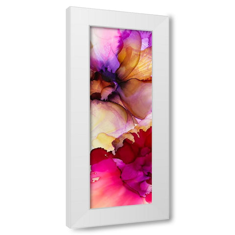 Vibrant Pink Florals 1 White Modern Wood Framed Art Print by Debs, Emma Catherine
