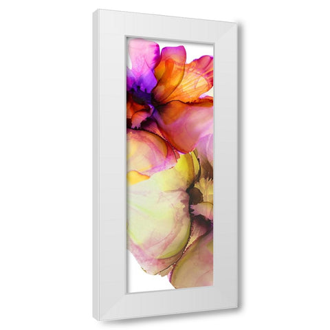 Vibrant Pink Florals 2 White Modern Wood Framed Art Print by Debs, Emma Catherine