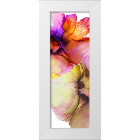 Vibrant Pink Florals 2 White Modern Wood Framed Art Print by Debs, Emma Catherine