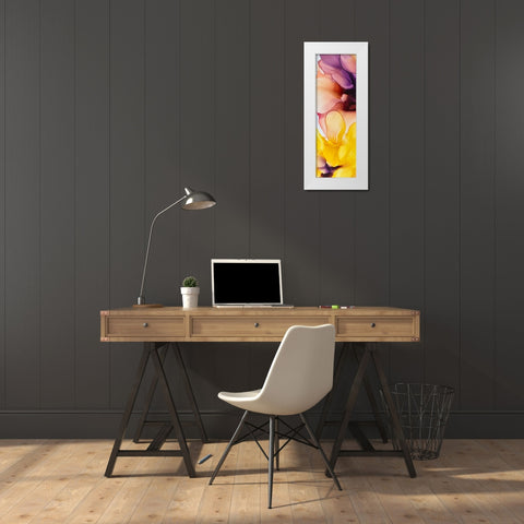 Vibrant Pink Florals 3 White Modern Wood Framed Art Print by Debs, Emma Catherine