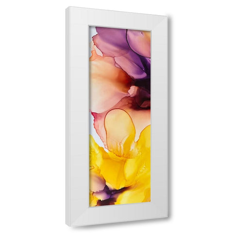 Vibrant Pink Florals 3 White Modern Wood Framed Art Print by Debs, Emma Catherine