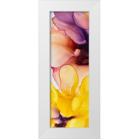 Vibrant Pink Florals 3 White Modern Wood Framed Art Print by Debs, Emma Catherine