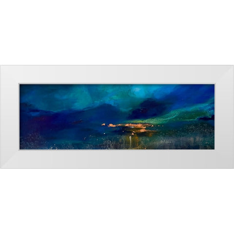 Deep Dive Seascape White Modern Wood Framed Art Print by Debs, Emma Catherine
