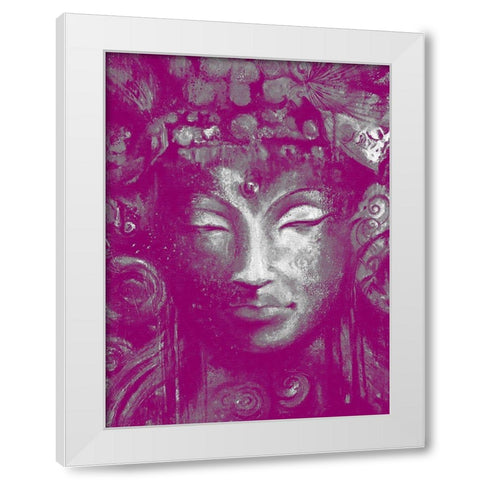 Buddha 2 White Modern Wood Framed Art Print by Debs, Emma Catherine