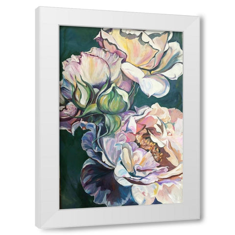 Florals White Modern Wood Framed Art Print by Debs, Emma Catherine
