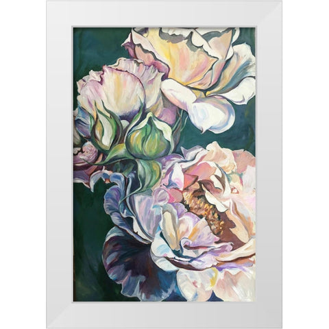 Florals White Modern Wood Framed Art Print by Debs, Emma Catherine