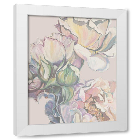 Rose Paper 2 White Modern Wood Framed Art Print by Debs, Emma Catherine