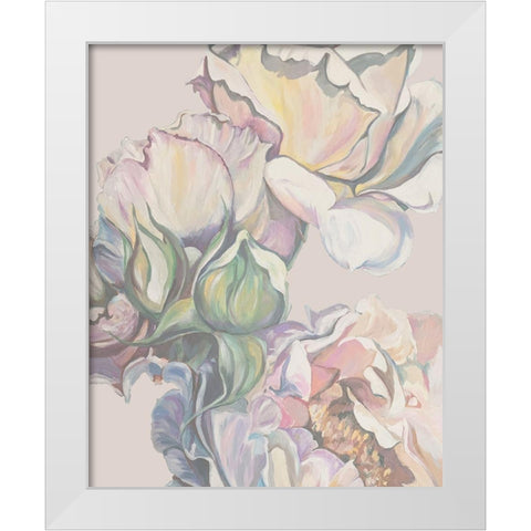 Rose Paper 2 White Modern Wood Framed Art Print by Debs, Emma Catherine