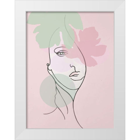 Line 5 White Modern Wood Framed Art Print by Debs, Emma Catherine