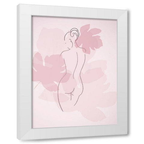 Line Figure with Figs White Modern Wood Framed Art Print by Debs, Emma Catherine