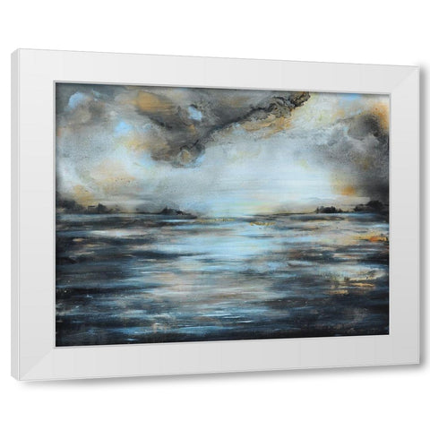 Light and Clouds White Modern Wood Framed Art Print by Debs, Emma Catherine