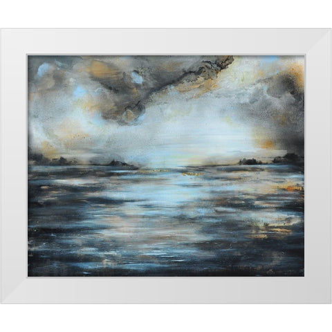 Light and Clouds White Modern Wood Framed Art Print by Debs, Emma Catherine