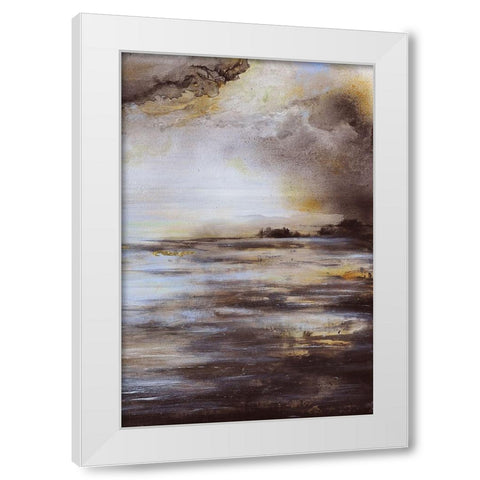 Light and Shadow White Modern Wood Framed Art Print by Debs, Emma Catherine