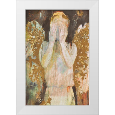 Angel White Modern Wood Framed Art Print by Debs, Emma Catherine