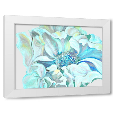 Vibrant Flower White Modern Wood Framed Art Print by Debs, Emma Catherine