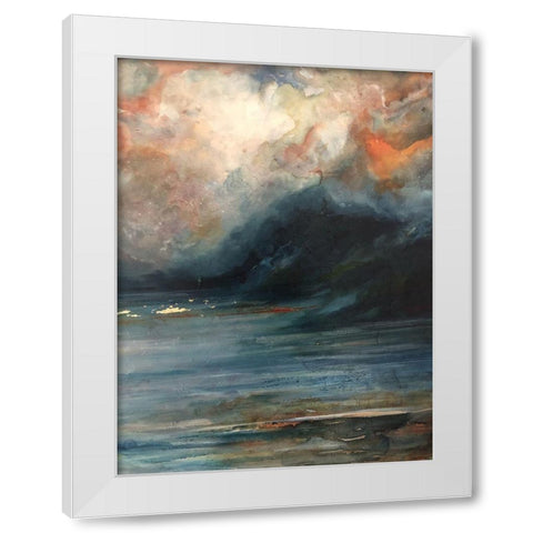 Tryptych 3 White Modern Wood Framed Art Print by Debs, Emma Catherine
