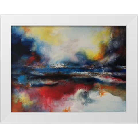 Abstract Wonder White Modern Wood Framed Art Print by Debs, Emma Catherine