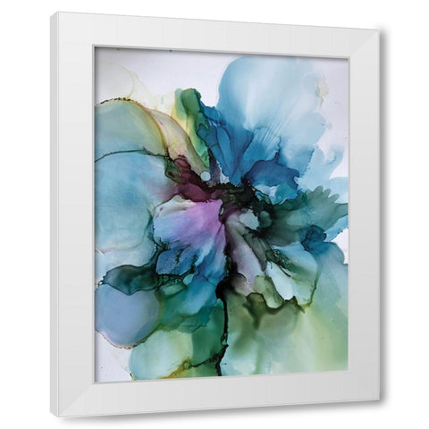 Floral Vibrant 1 White Modern Wood Framed Art Print by Debs, Emma Catherine
